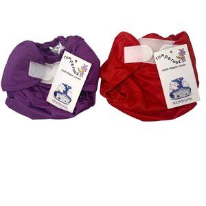 Rumparooz Cloth Diaper Covers 2pk Newborn Orchid & Crimson Adjustable Waterproof